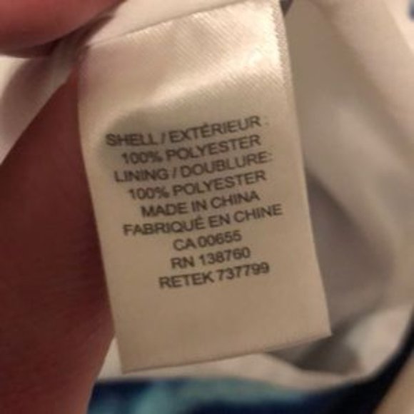 RW&CO Aqua and Navy Striped T-Shirt Dress - Picture 4 of 4